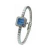 Corum Sugar Cube Diamonds Set Bezel Steel & Steel Watch Blue Dial Chrono Vildiridis