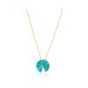 CHOROCHRONOS - 18K GOLD, TITANIUM AND DIAMOND PENDANT _LM1 turquoise