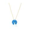CHOROCHRONOS - 18K GOLD, TITANIUM AND DIAMOND PENDANT _LM1 blue