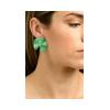 CHOROCHRONOS - 18K GOLD, TITANIUM AND DIAMOND EARRINGS _LM1 green .