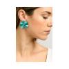 CHOROCHRONOS - 18K GOLD, TITANIUM AND DIAMOND EARRINGS _LM1 turquoise.
