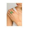 CHOROCHRONOS - 18K GOLD, TITANIUM AND DIAMOND RING _MM3 green