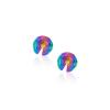 CHOROCHRONOS - 18K GOLD, TITANIUM AND DIAMOND EARRINGS _MM3 rainbow