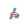 CHOROCHRONOS - 18K GOLD, TITANIUM AND DIAMOND RING _LM1 rainbow