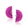 EPIDAVROS - 18K GOLD, TITANIUM AND DIAMOND EARRINGS _LM2 MAGENTA