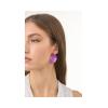 EPIDAVROS - 18K GOLD, TITANIUM AND DIAMOND EARRINGS _LM2 MAGENTA
