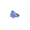 ARSENIS _ OCTAGON - 18K GOLD, TITANIUM AND DIAMOND RING _SM blue