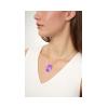 ARSENIS _ OCTAGON - 18K GOLD, TITANIUM AND DIAMOND PENDANT _LM magenta