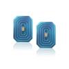 ARSENIS _ OCTAGON - 18K GOLD, TITANIUM AND DIAMOND PENDANT _LM blue 