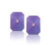 ARSENIS _ OCTAGON - 18K GOLD, TITANIUM AND DIAMOND EARRINGS _LM magenta