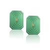 ARSENIS _ OCTAGON - 18K GOLD, TITANIUM AND DIAMOND EARRINGS _LM green