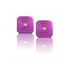 ARSENIS _ OCTAGON - 18K GOLD, TITANIUM AND DIAMOND EARRINGS _SM magenta