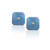 ARSENIS _ OCTAGON - 18K GOLD, TITANIUM AND DIAMOND EARRINGS _SM blue