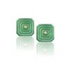 ARSENIS _ OCTAGON - 18K GOLD, TITANIUM AND DIAMOND EARRINGS _SM green