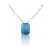 ARSENIS _ OCTAGON - 18K GOLD, TITANIUM AND DIAMOND PENDANT _LM blue