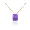 ARSENIS _ OCTAGON - 18K GOLD, TITANIUM AND DIAMOND PENDANT _LM magenta