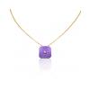 ARSENIS _ OCTAGON - 18K GOLD, TITANIUM AND DIAMOND PENDANT _SM magenta