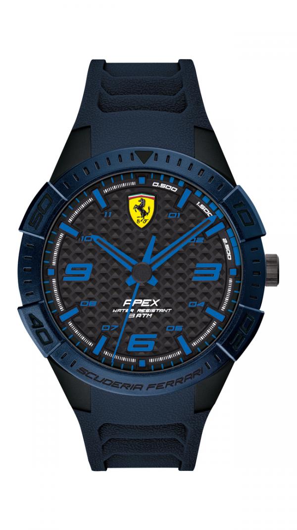 APEX QUARTZ WATCH WITH BLUE SILICONE STRAP