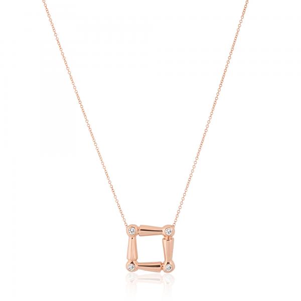 ECHOS-T 18K ROSE GOLD DIAMOND NECKLACE _4D.SM