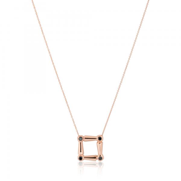 ECHOS-T 18K ROSE GOLD DIAMOND NECKLACE _4DB.SM