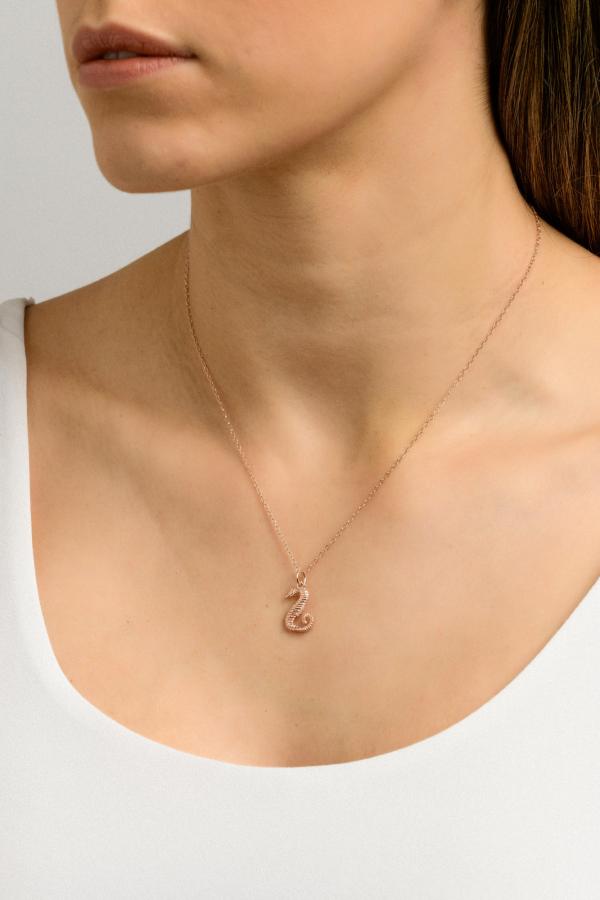 IPPOKAMPOS NECKLACE 2 _ MM Rose Gold colour.
