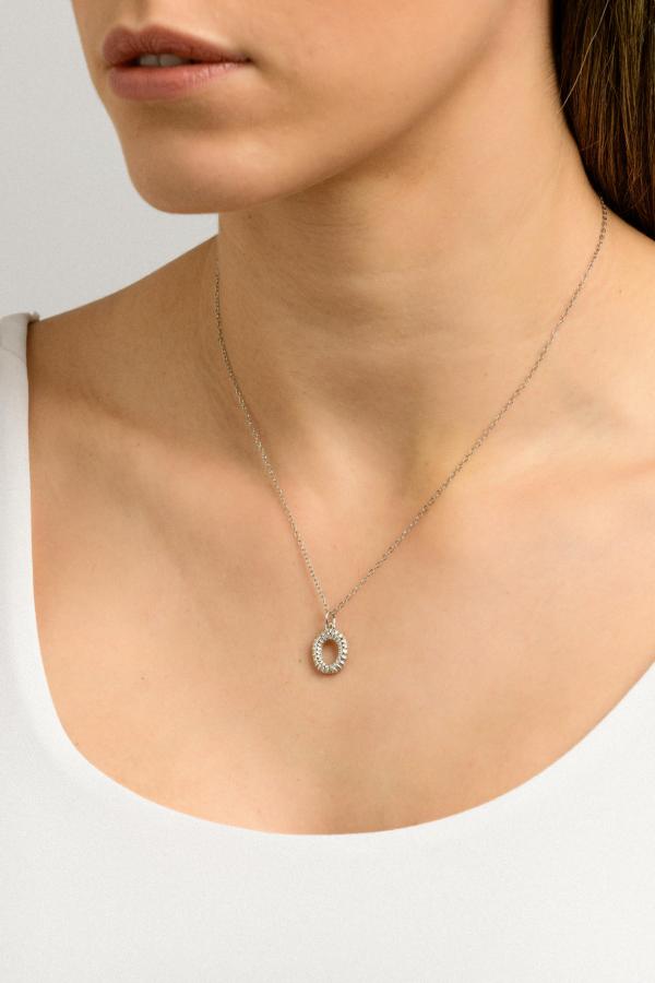 IPPOKAMPOS NECKLACE ZERO _ MM WHITE GOLD COLOUR.