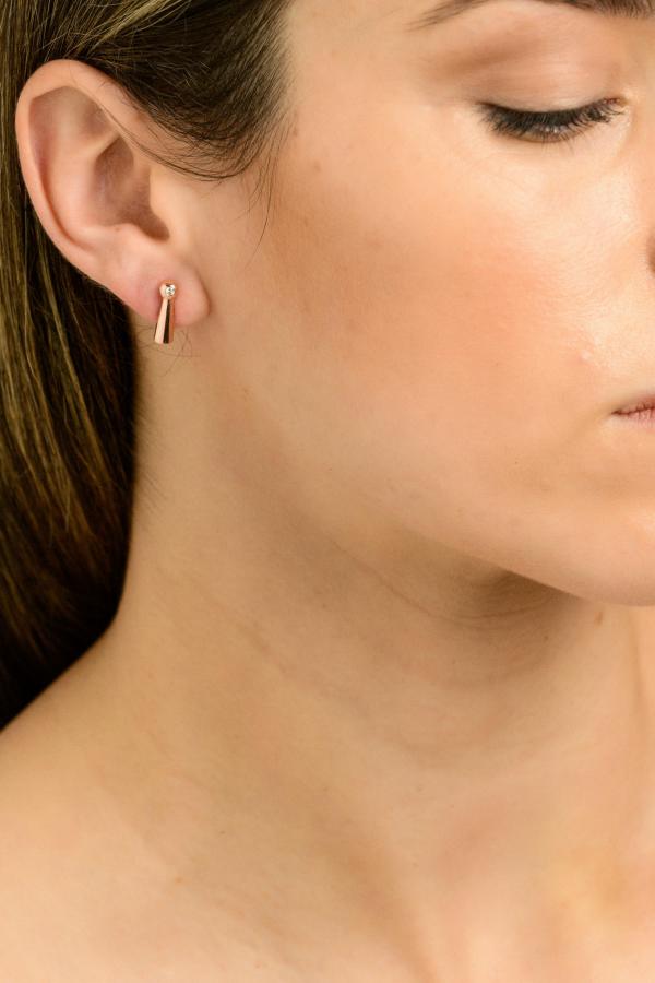 ECHOS-1 18K ROSE GOLD EARRINGS _2DSM .
