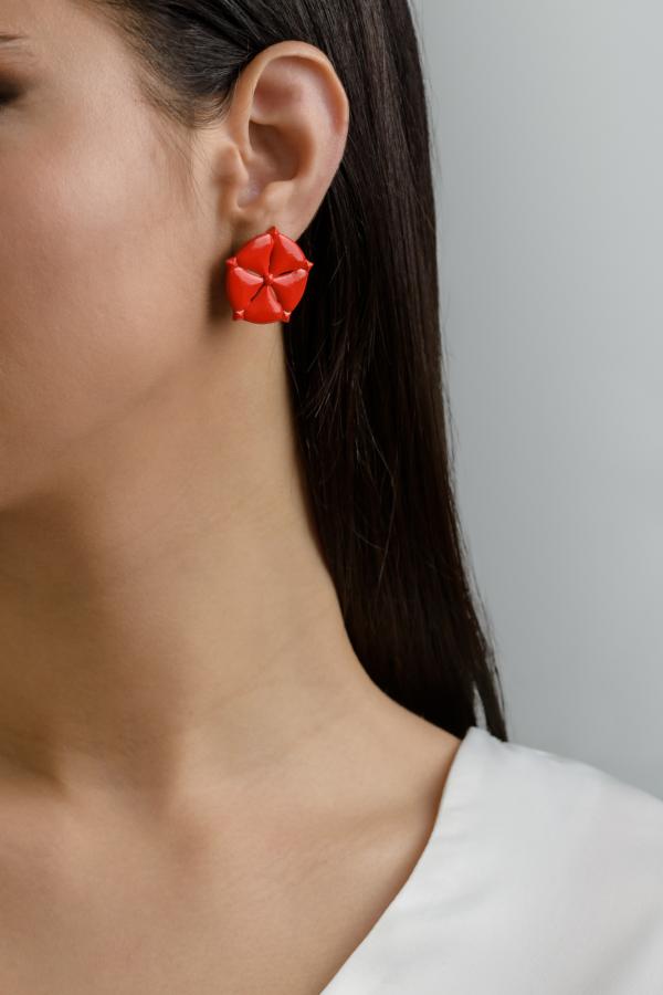 ANTHOS - EARRINGS _ s925 Red colour