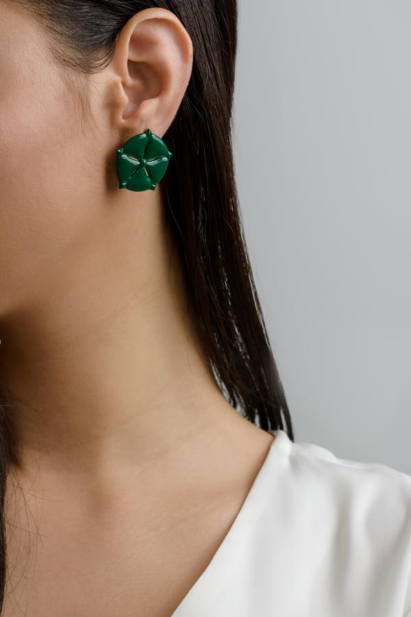 ANTHOS - EARRINGS _ s925 Green colour