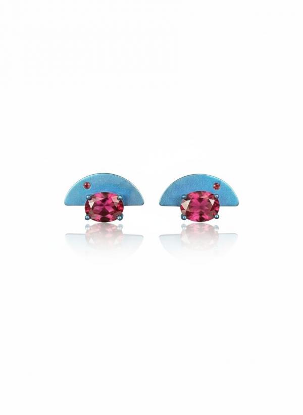 FORMA  - BLUE TOPAZ TITANIUM EARRINGS  _MM _ turquoise