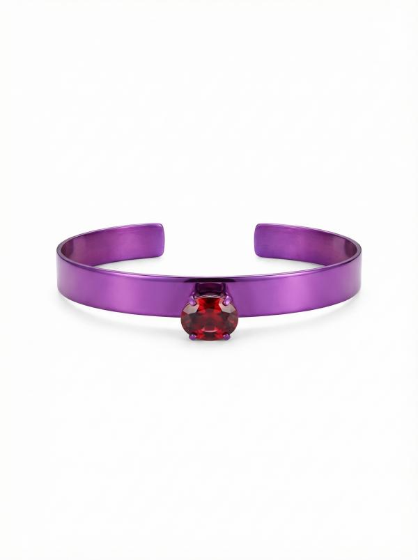 FORMA - RED GARNET TITANIUM BRACELET _MM _ magenta