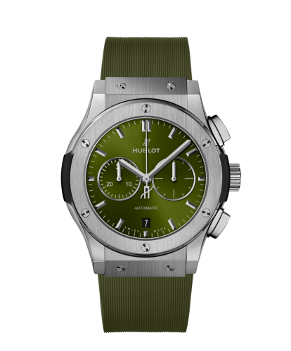 CLASSIC-FUSION-CHRONOGRAPH-TITANIUM-GREEN-ON-RUBBER-42-MM _ Hublot _ 541.NX.8970.RX _ Chrono Vildiridis