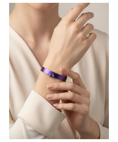 FORMA  - AMETHYST TITANIUM BRACELET  _MM _ aubergine