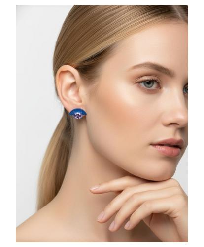 FORMA - AMETHYST TITANIUM EARRINGS _MM _ blue