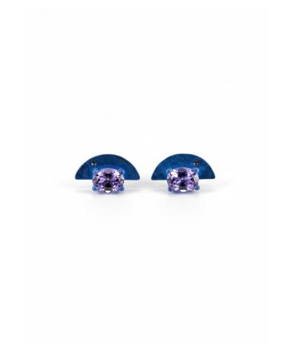 FORMA - AMETHYST TITANIUM EARRINGS _MM _ blue