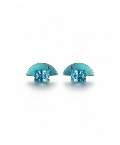 FORMA  - BLUE TOPAZ TITANIUM EARRINGS  _MM _ turquoise