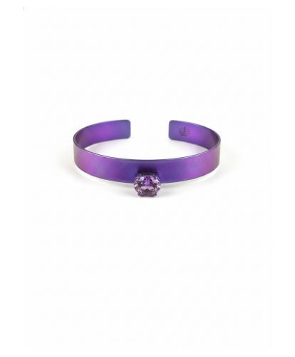 FORMA  - AMETHYST TITANIUM BRACELET  _MM _ aubergine