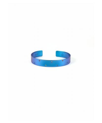 FORMA  - 12 SEMIPRECIOUS TITANIUM BRACELET  _MM _ blue