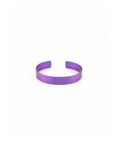 FORMA  - 12 SEMIPRECIOUS TITANIUM BRACELET  _MM _ magenta