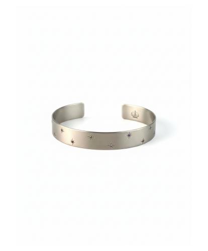 FORMA  - 12 SEMIPRECIOUS TITANIUM BRACELET  _MM _ silver