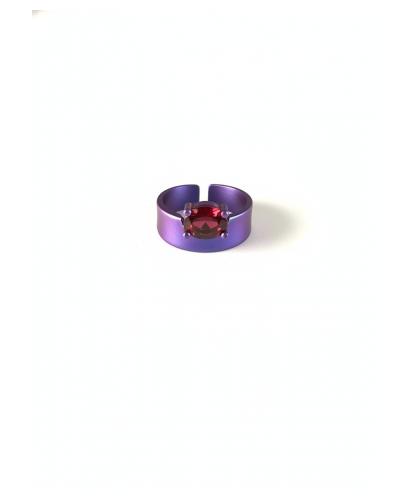 FORMA  - RED GARNET TITANIUM RING  _MM _ magenta